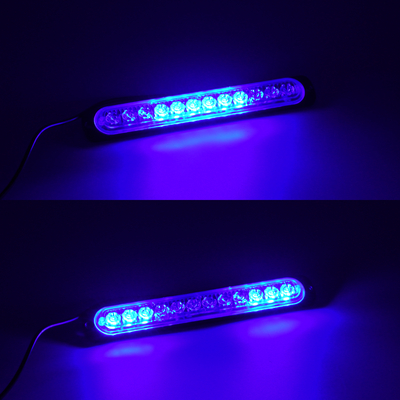 GloboStar® 85268 PRO Series Μπάρα Σήμανσης Οχήματος Αστυνομίας για Αυτοκίνητα & Φορτηγά 10 Προγραμμάτων Φωτισμού STROBE LED SMD 3030 15W DC 12-24V Αδιάβροχη IP65 Μπλε