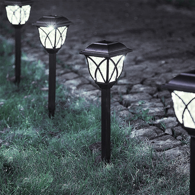 GloboStar® 85703 ΣΕΤ 6 Τεμαχίων Αυτόνομα Ηλιακά Φωτιστικά LED SMD 1W 100lm με Ενσωματωμένη Μπαταρία 600mAh - Φωτοβολταϊκό Πάνελ με Αισθητήρα Ημέρας-Νύχτας Αδιάβροχο IP65 Φανάρι Κήπου Τετράγωνο Ψυχρό Λευκό 6000K