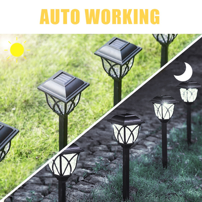 GloboStar® 85703 ΣΕΤ 6 Τεμαχίων Αυτόνομα Ηλιακά Φωτιστικά LED SMD 1W 100lm με Ενσωματωμένη Μπαταρία 600mAh - Φωτοβολταϊκό Πάνελ με Αισθητήρα Ημέρας-Νύχτας Αδιάβροχο IP65 Φανάρι Κήπου Τετράγωνο Ψυχρό Λευκό 6000K