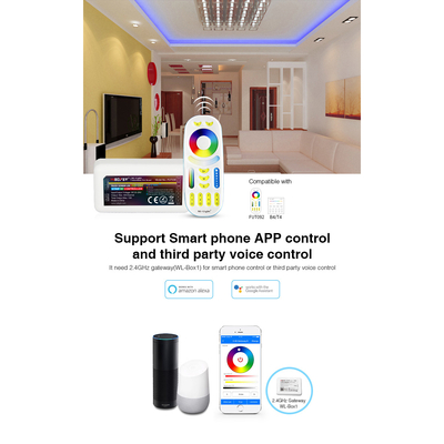 GLOBOSTAR® MiBOXER-FUT039 73433 Δέκτης Dimmer / Controller με 5 x 6A 144W Κανάλια DC 12-24V 10A 240W Max IP20 - RF2.4Ghz Group Zone - Μ8.5 x Π4.5 x Υ2.2cm - 5 Χρόνια Εγγύηση