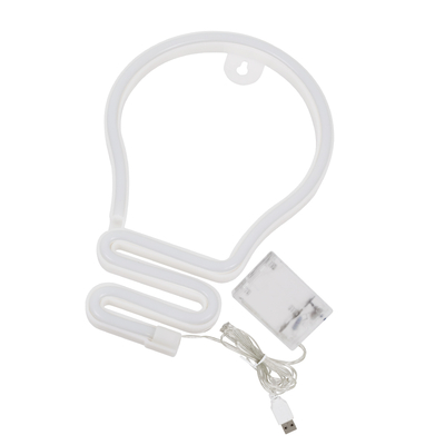 GLOBOSTAR® NEONSIGN 78575 Διακοσμητικό Φωτιστικό Τοίχου Ένδειξης / Σήμανσης LAMP LED 2W 100lm 300° DC 5V με USB 2.0 & 3xAA Μπαταρίες IP20 Θερμό Λευκό 2700K - Μ15 x Π1.5 x Υ23cm - 2 Χρόνια Εγγύηση