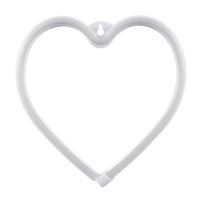 GloboStar® 78592 Φωτιστικό Ταμπέλα Φωτεινή Επιγραφή NEON LED Σήμανσης HEART 5W με Καλώδιο Τροφοδοσίας USB - Μπαταρίας 3xAAA (Δεν Περιλαμβάνονται) - Ροζ