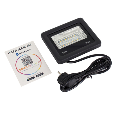 GloboStar® 85815 Προβολέας Εξωτερικός LED SMD 5050 & 2835 20W 2000lm 180° AC 230V με Ασύρματο Wireless Bluetooth Αδιάβροχος IP66 Πολύχρωμος RGB+CCT Θερμό Λευκό 3000K - Λευκό Ημέρας 4500K - Ψυχρό Λευκό 6000K