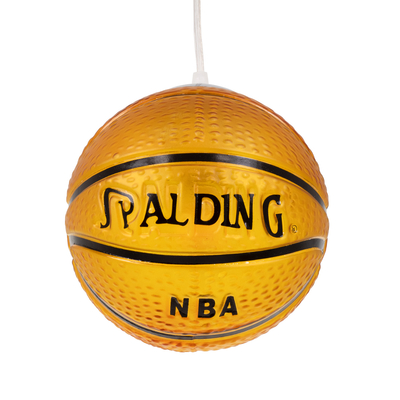 GLOBOSTAR® SPALDING NBA 00645 Παιδικό Κρεμαστό Φωτιστικό Οροφής με Ντουί 1 x E27 AC 220-240V IP20 - Πορτοκαλί & Μαύρο - Μ18 x Π18 x Υ18cm