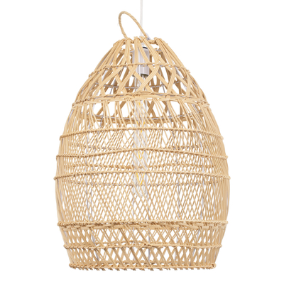 GLOBOSTAR® TAHITI 00710 Boho Κρεμαστό Φωτιστικό Οροφής με Ντουί 1 x E27 AC 220-240V IP20 - Μπεζ - Μ38 x Π38 x Υ50cm