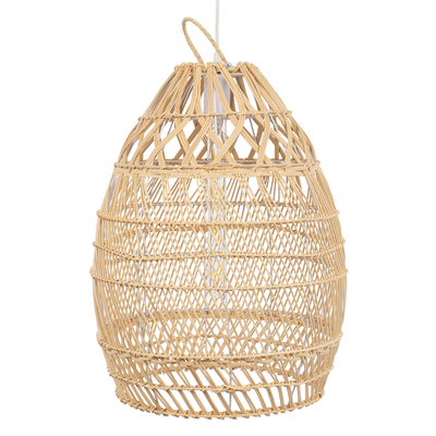 GLOBOSTAR® TAHITI 00710 Boho Κρεμαστό Φωτιστικό Οροφής με Ντουί 1 x E27 AC 220-240V IP20 - Μπεζ - Μ38 x Π38 x Υ50cm