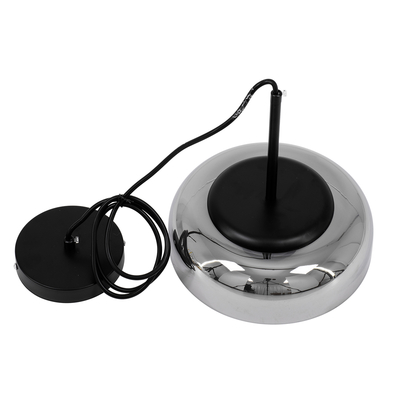 GLOBOSTAR® CHARLOTTE 00743 Μοντέρνο Κρεμαστό Φωτιστικό Οροφής LED 5W 500lm 180° AC 220-240V IP20 Θερμό Λευκό 2700K - Sanan SMD Chip - Μαύρο & Μαύρο Φιμέ - Μ23 x Π23 x Υ23cm - 2 Xρόνια Εγγύηση