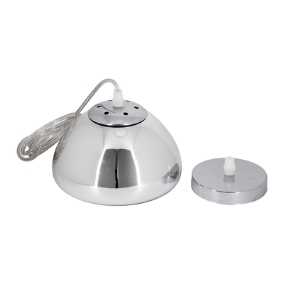 GLOBOSTAR® CRISTIN 00756 Μοντέρνο Κρεμαστό Φωτιστικό Οροφής με Ντουί 1 x G4 AC 220-240V IP20 - Ασημί - Μ18 x Π18 x Υ13cm