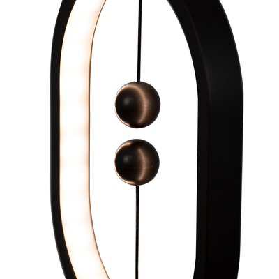 GloboStar® 76544 Επιτραπέζιο Φωτιστικό Πορτατίφ LED 15W 1500lm 360° DC 5V IP20 Θερμό Λευκό 2700K Μαύρο & Λευκό Πλαστικό - Μ14 x Π5.5 x Υ24.8cm - 2 Xρόνια Εγγύηση