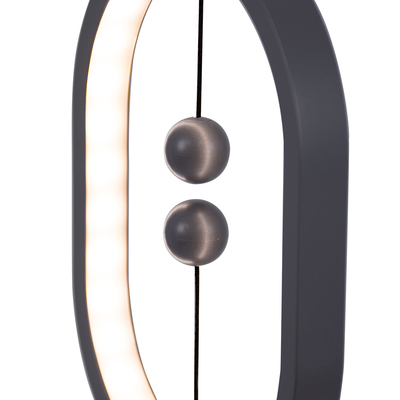 GloboStar® 76545 Επιτραπέζιο Φωτιστικό Πορτατίφ LED 15W 1500lm 360° DC 5V IP20 Θερμό Λευκό 2700K Γκρι & Λευκό Πλαστικό - Μ14 x Π5.5 x Υ24.8cm - 2 Xρόνια Εγγύηση