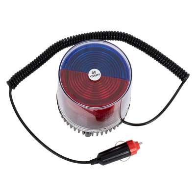 GloboStar® 85155 PRO Series Φάρος Σήμανσης Οχήματος Αστυνομίας για Αυτοκίνητα & Φορτηγά STROBE LED 10W DC 12-24V Αδιάβροχος IP65 Μπλε & Κόκκινο