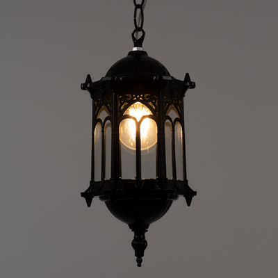 GLOBOSTAR® DARCY 00655 Vintage Κρεμαστό Φωτιστικό Οροφής με Ντουί 1 x E27 AC 220-240V IP20 - Μαύρο - Μ15.5 x Π15.5 x Υ32.5cm