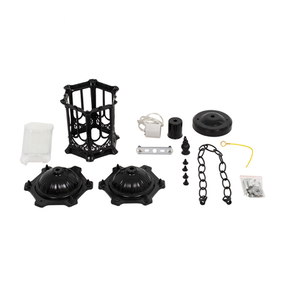 GLOBOSTAR® DARCY 00655 Vintage Κρεμαστό Φωτιστικό Οροφής με Ντουί 1 x E27 AC 220-240V IP20 - Μαύρο - Μ15.5 x Π15.5 x Υ32.5cm