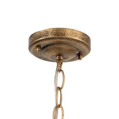 GLOBOSTAR® DARCY 00656 Vintage Κρεμαστό Φωτιστικό Οροφής με Ντουί 1 x E27 AC 220-240V IP20 - Μπρούτζινο & Διάφανο - Μ15.5 x Π15.5 x Υ32.5cm