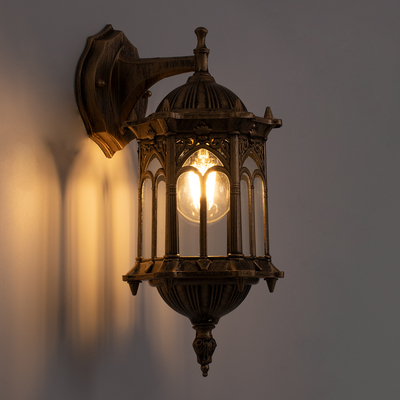 GLOBOSTAR® DARCY 00658 Vintage Φωτιστικό Τοίχου - Απλίκα με Ντουί 1 x E27 AC 220-240V IP20 - Μπρούτζινο Εφέ Σκουριάς - Μ15.5 x Π15.5 x Υ34.5cm