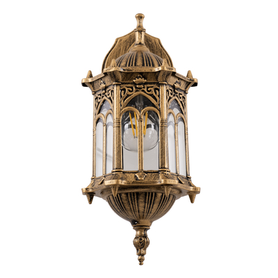 GLOBOSTAR® DARCY 00658 Vintage Φωτιστικό Τοίχου - Απλίκα με Ντουί 1 x E27 AC 220-240V IP20 - Μπρούτζινο Εφέ Σκουριάς - Μ15.5 x Π15.5 x Υ34.5cm