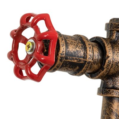 GLOBOSTAR® SWIFTWALKER 00660 Vintage Κρεμαστό Φωτιστικό Οροφής με Ντουί 3 x E27 AC 220-240V IP20 - Χάλκινο & Κόκκινο - Μ85 x Π29.5 x Υ55cm