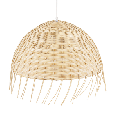 GLOBOSTAR® JAKARTA 00712 Boho Κρεμαστό Φωτιστικό Οροφής με Ντουί 1 x E27 AC 220-240V IP20 - Μπεζ - Μ50 x Π50 x Υ36cm