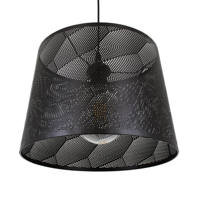 GLOBOSTAR® SPARKLE 00733 Μοντέρνο Κρεμαστό Φωτιστικό Οροφής με Ντουί 1 x E27 AC 220-240V IP20 - Μαύρο - Μ35 x Π35 x Υ26cm