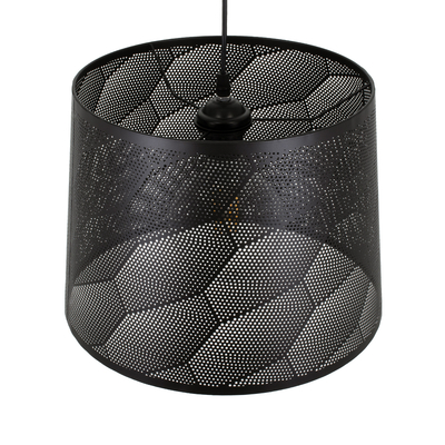 GLOBOSTAR® SPARKLE 00733 Μοντέρνο Κρεμαστό Φωτιστικό Οροφής με Ντουί 1 x E27 AC 220-240V IP20 - Μαύρο - Μ35 x Π35 x Υ26cm