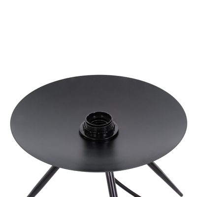 GloboStar® JAVAN 00737 Μοντέρνο Επιτραπέζιο Φωτιστικό Πορτατίφ Μονόφωτο 1 x E27 IP20 Μελί Γυαλί με Μαύρο Μέταλλο - Μ30 x Π30 x Y19cm