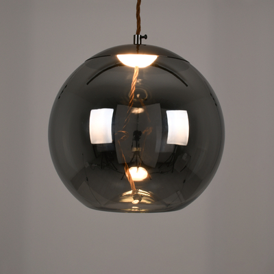 GLOBOSTAR® ΑΧΤΟΝ 00749 Μοντέρνο Κρεμαστό Φωτιστικό Οροφής LED 7W 500lm 180° AC 220-240V IP20 Θερμό Λευκό 2700K - Sanan SMD Chip - Μαύρο & Μαύρο Φιμέ - Μ30 x Π30 x Υ30cm - 2 Χρόνια Εγγύηση