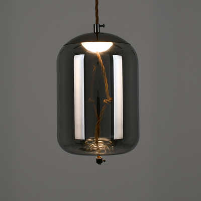 GLOBOSTAR® ΑΧΤΟΝ 00753 Μοντέρνο Κρεμαστό Φωτιστικό Οροφής LED 7W 500lm 180° AC 220-240V IP20 Θερμό Λευκό 2700K - Sanan SMD Chip - Μαύρο & Μαύρο Φιμέ - Μ18 x Π18 x Υ18cm - 2 Χρόνια Εγγύηση