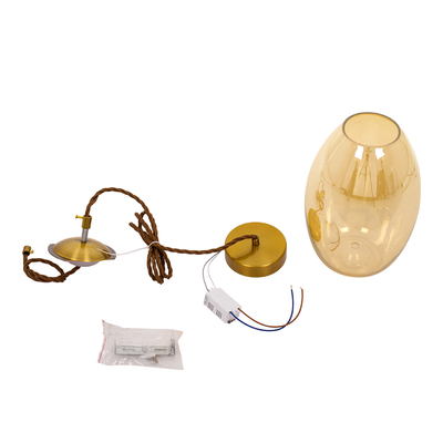 GLOBOSTAR® ΑΧΤΟΝ 00754 Μοντέρνο Κρεμαστό Φωτιστικό Οροφής LED 7W 500lm 180° AC 220-240V IP20 Θερμό Λευκό 2700K - Sanan SMD Chip - Μελί & Χρυσό - Μ17 x Π17 x Υ18cm - 2 Χρόνια Εγγύηση