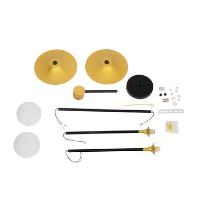 GLOBOSTAR® JOLIET 00778 Μοντέρνο Φωτιστικό Οροφής με Ντουί 2 x G9 AC 220-240V IP20 - Μαύρο & Χρυσό - Μ93 x Π20 x Υ100cm