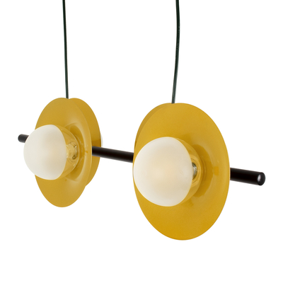 GLOBOSTAR® JOLIET 00782 Μοντέρνο Κρεμαστό Φωτιστικό Οροφής με Ντουί 4 x G9 AC 220-240V IP20 - Μαύρο & Χρυσό - Μ65 x Π28 x Υ20cm