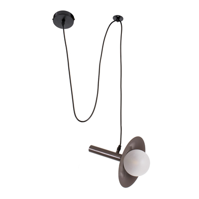 GLOBOSTAR® CELEST 00791 Μοντέρνο Κρεμαστό Φωτιστικό Οροφής με Ντουί 1 x G9 AC 220-240V IP20 - Καφέ & Λευκό - Μ20 x Π20 x Υ26.5cm