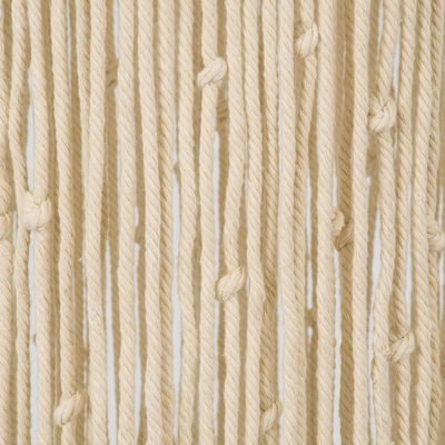 GloboStar® 36207 SENEGAL Boho Καπέλο Φωτιστικού- Μακραμέ Πλεκτό Χειροποίητο Μπεζ Βαμβακερό Νήμα - Μ30 x Π30  x Υ80cm