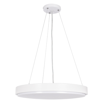 GLOBOSTAR® CASPER 61018 Μοντέρνο Κρεμαστό Φωτιστικό Οροφής LED 76W 8372lm 120° AC 220-240V IP20 Ρυθμιζόμενο Λευκό CCT με Χειριστήριο από 2700K έως 6000K Dimmable - Lumileds SMD Chip - Λευκό Ματ - Μ45 x Π45 x Υ5.5cm - 3 Χρόνια Εγγύηση