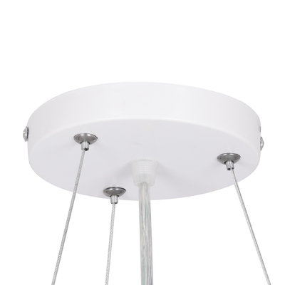 GLOBOSTAR® CASPER 61018 Μοντέρνο Κρεμαστό Φωτιστικό Οροφής LED 76W 8372lm 120° AC 220-240V IP20 Ρυθμιζόμενο Λευκό CCT με Χειριστήριο από 2700K έως 6000K Dimmable - Lumileds SMD Chip - Λευκό Ματ - Μ45 x Π45 x Υ5.5cm - 3 Χρόνια Εγγύηση