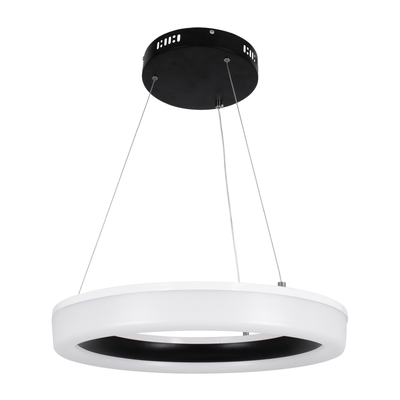 GLOBOSTAR® ARIANA 61037 Μοντέρνο Κρεμαστό Φωτιστικό Οροφής LED 55W 6376lm 120° AC 220-240V IP20 Ρυθμιζόμενο Λευκό CCT με Χειριστήριο από 2700K έως 6000K Dimmable - Lumileds SMD Chip - Μαυρό Ματ - Μ48 x Π48 x Υ6.5cm - 3 Χρόνια Εγγύηση