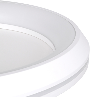 GLOBOSTAR® MELINA 61041 Μοντέρνο Φωτιστικό Οροφής LED 55W 6376lm 120° AC 220-240V IP20 Ρυθμιζόμενο Λευκό CCT με Χειριστήριο από 2700K έως 6000K Dimmable - Lumileds SMD Chip - Λευκό Ματ - Μ48 x Π48 x Υ9cm - 3 Χρόνια Εγγύηση