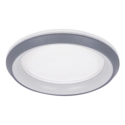 GLOBOSTAR® MELINA 61042 Μοντέρνο Φωτιστικό Οροφής LED 55W 6376lm 120° AC 220-240V IP20 Ρυθμιζόμενο Λευκό CCT με Χειριστήριο από 2700K έως 6000K Dimmable - Lumileds SMD Chip - Γκρι - Μ48 x Π48 x Υ9cm - 3 Χρόνια Εγγύηση