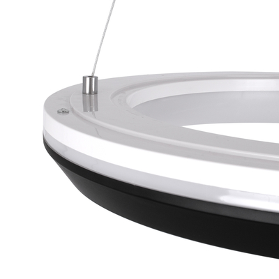 GLOBOSTAR® MELINA 61043 Μοντέρνο Κρεμαστό Φωτιστικό Οροφής LED 55W 6376lm 120° AC 220-240V IP20 Ρυθμιζόμενο Λευκό CCT με Χειριστήριο από 2700K έως 6000K Dimmable - Lumileds SMD Chip - Μαύρο Ματ - Μ48 x Π48 x Υ6.5cm - 3 Χρόνια Εγγύηση