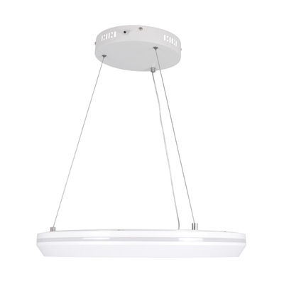 GLOBOSTAR® MELINA 61044 Μοντέρνο Κρεμαστό Φωτιστικό Οροφής LED 55W 6376lm 120° AC 220-240V IP20 Ρυθμιζόμενο Λευκό CCT με Χειριστήριο από 2700K έως 6000K Dimmable - Lumileds SMD Chip - Λευκό Ματ - Μ48 x Π48 x Υ6.5cm - 3 Χρόνια Εγγύηση