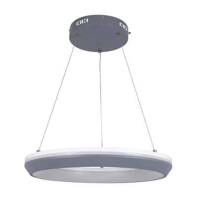 GLOBOSTAR® MELINA 61045 Μοντέρνο Κρεμαστό Φωτιστικό Οροφής LED 55W 6376lm 120° AC 220-240V IP20 Ρυθμιζόμενο Λευκό CCT με Χειριστήριο από 2700K έως 6000K Dimmable - Lumileds SMD Chip - Γκρι & Λευκό - Μ48 x Π48 x Υ6.5cm - 3 Χρόνια Εγγύηση