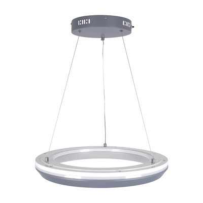 GLOBOSTAR® MELINA 61045 Μοντέρνο Κρεμαστό Φωτιστικό Οροφής LED 55W 6376lm 120° AC 220-240V IP20 Ρυθμιζόμενο Λευκό CCT με Χειριστήριο από 2700K έως 6000K Dimmable - Lumileds SMD Chip - Γκρι & Λευκό - Μ48 x Π48 x Υ6.5cm - 3 Χρόνια Εγγύηση