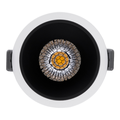 GLOBOSTAR® PLUTO-M 60252 Χωνευτό Downlight Σποτ με Honeycomb Anti Glare Reflector LED 10W 1300lm 38° AC 220-240V IP20 Φυσικό Λευκό 4500K - Bridgelux COB Chip & TÜV SÜD Driver - Λευκό & Μαύρο Ματ - Μ8.4 x Π8.4 x Υ5.9cm / Q7.5cm - 5 Χρόνια Εγγύηση