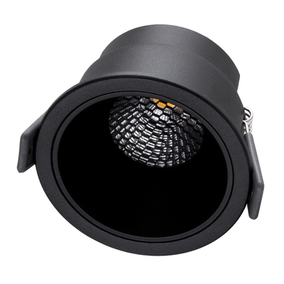 GLOBOSTAR® PLUTO-M 60257 Χωνευτό Downlight Σποτ με Honeycomb Anti Glare Reflector LED 10W 1250lm 38° AC 220-240V IP20 Θερμό Λευκό 2700K - Bridgelux COB Chip & TÜV SÜD Driver - Μαύρο Ματ - Μ8.4 x Π8.4 x Υ5.9cm / Q7.5cm - 5 Χρόνια Εγγύηση