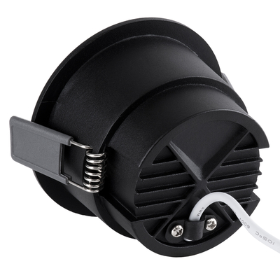 GLOBOSTAR® PLUTO-M 60257 Χωνευτό Downlight Σποτ με Honeycomb Anti Glare Reflector LED 10W 1250lm 38° AC 220-240V IP20 Θερμό Λευκό 2700K - Bridgelux COB Chip & TÜV SÜD Driver - Μαύρο Ματ - Μ8.4 x Π8.4 x Υ5.9cm / Q7.5cm - 5 Χρόνια Εγγύηση