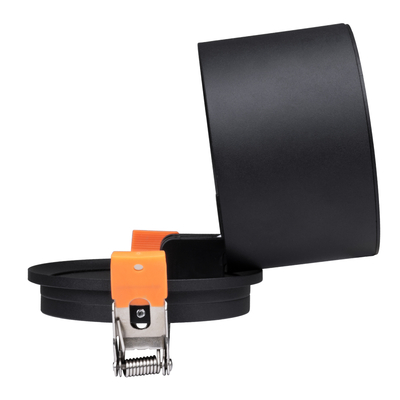 GLOBOSTAR® OMEGA-R 60297 Χωνευτό Κινούμενο Downlight Σποτ LED 12W 1500lm 36° AC 220-240V IP20 Θερμό Λευκό 2700K - Bridgelux COB Chip & TÜV SÜD Driver - Μαύρο Ματ - Μ10 x Π10 x Υ8.2cm / Q9cm - 5 Χρόνια Εγγύηση