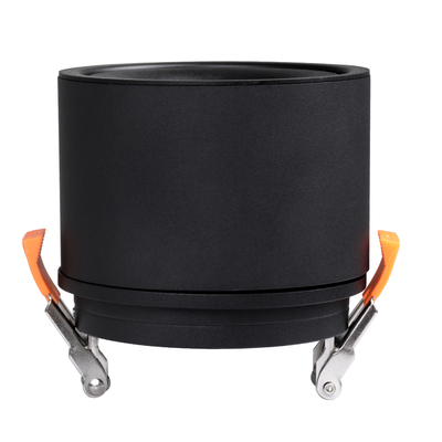 GLOBOSTAR® OMEGA-R 60297 Χωνευτό Κινούμενο Downlight Σποτ LED 12W 1500lm 36° AC 220-240V IP20 Θερμό Λευκό 2700K - Bridgelux COB Chip & TÜV SÜD Driver - Μαύρο Ματ - Μ10 x Π10 x Υ8.2cm / Q9cm - 5 Χρόνια Εγγύηση