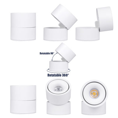 GLOBOSTAR® OMEGA-S 60298 Κινούμενο Downlight Σποτ LED 12W 1560lm 36° AC 220-240V IP20 Φυσικό Λευκό 4500K - Bridgelux COB Chip & TÜV SÜD Driver - Λευκό Ματ - Μ10 x Π10 x Υ10.5cm - 5 Χρόνια Εγγύηση