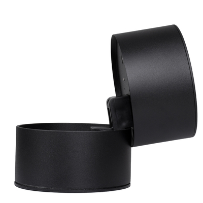 GLOBOSTAR® OMEGA-S 60300 Κινούμενο Downlight Σποτ LED 12W 1560lm 36° AC 220-240V IP20 Φυσικό Λευκό 4500K - Bridgelux COB Chip & TÜV SÜD Driver - Μαύρο Ματ - Μ10 x Π10 x Υ10.5cm - 5 Χρόνια Εγγύηση