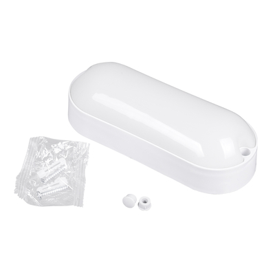 GLOBOSTAR® HOMIE 61000 Φωτιστικό Καραβοχελώνα Τοίχου - Απλίκα LED 11W 960lm 180° AC 220-240V Αδιάβροχο IP65 Ψυχρό Λευκό 6000K - Lumileds SMD Chip - Λευκό Γαλακτερό - Μ17 x Π7 x Υ4.5cm - 3 Χρόνια Εγγύηση