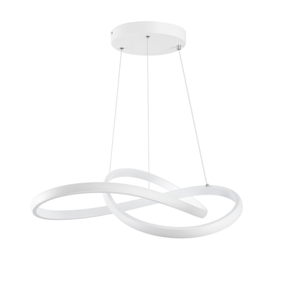 GLOBOSTAR® DEXTER 61050 Μοντέρνο Κρεμαστό Φωτιστικό Οροφής LED 72W 8064lm 300° AC 220-240V IP20 Ρυθμιζόμενο Λευκό CCT με Χειριστήριο από 2700K έως 6000K Dimmable - Lumileds SMD Chip - Λευκό Ματ - Μ56 x Π56 x Υ14cm - 3 Χρόνια Εγγύηση